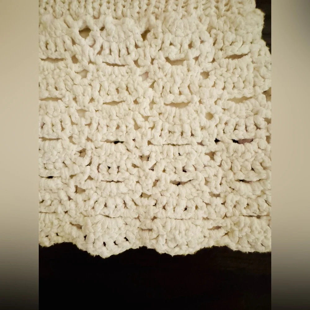 Gianni Bini Mini skirt Size L boutique crochet white Boho cottage cottagecore